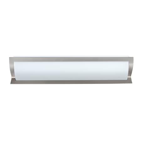 Elana 26 Vanity, Satin White, Satin Nickel Finish, 3x60W Incandescent